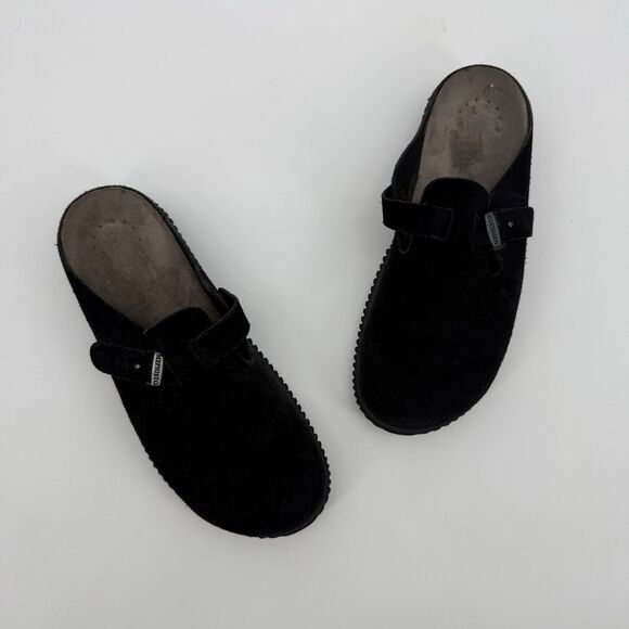 Mephisto Black Suede Womens Clogs Slip On Size EU 40 - Picture 1 of 13